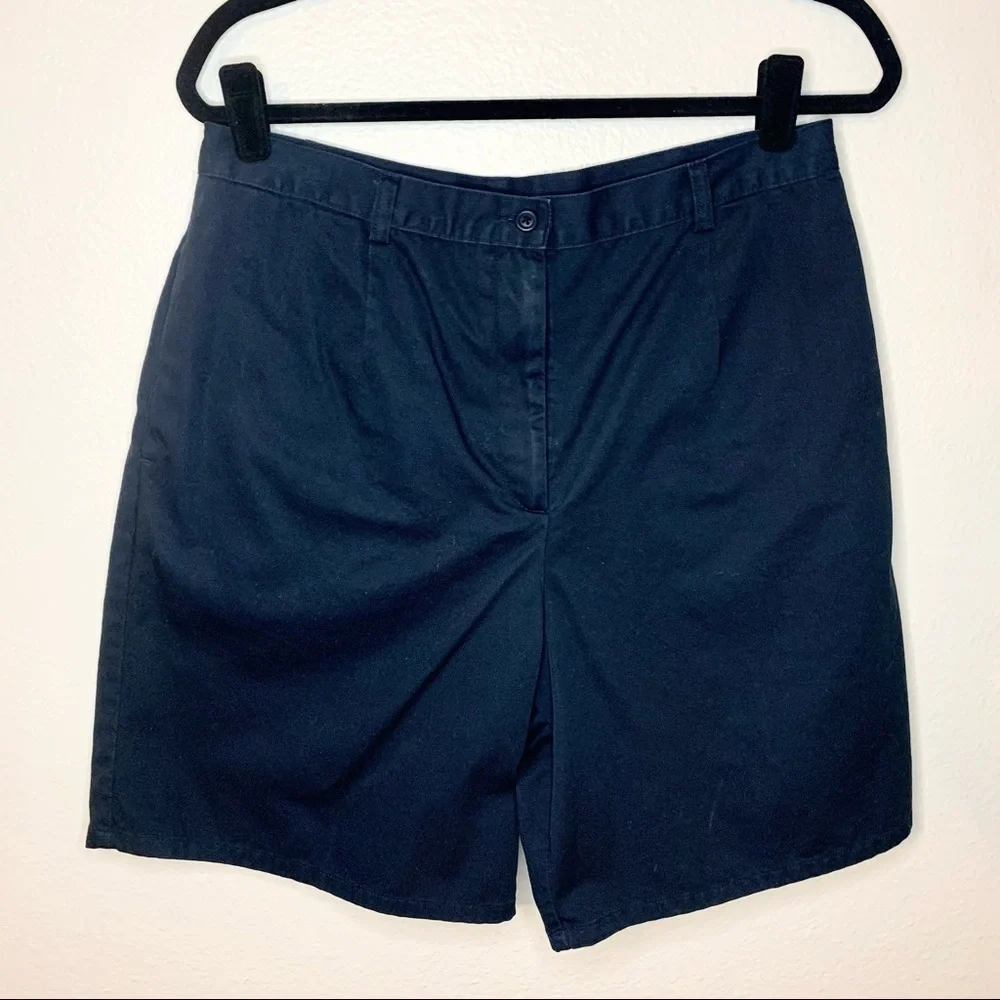 Pendleton women’s cotton high waist shorts navy 14